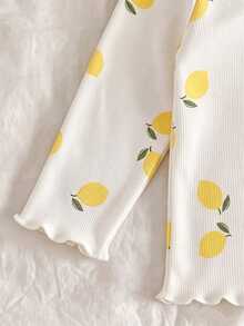 Set Pakaian Santai Lengan Panjang Motif Kartun dan Bunga Lucu untuk Bayi Perempuan Baru Lahir - MultiWarna - View 6