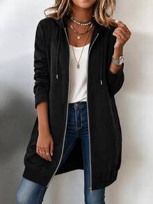 SHEIN Women Coats - Black - View 3