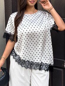 Easura Plus Size Blouses - Black and White - View 7