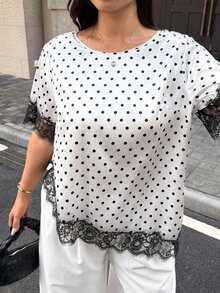 Easura Plus Size Blouses - Black and White - View 6