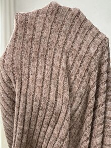 Plussiva Plus-Size Maternity Autumn Hoodie Dress With Drawstring And Side Slits – Casual Everyday Style  Fall/Winter - Khaki - View 7