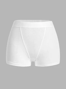 Ocili 针织面料白色女式平角内裤，触感柔软，穿着舒适，女士白色平角内裤，女士平角裤 - 白色 - 查看 6