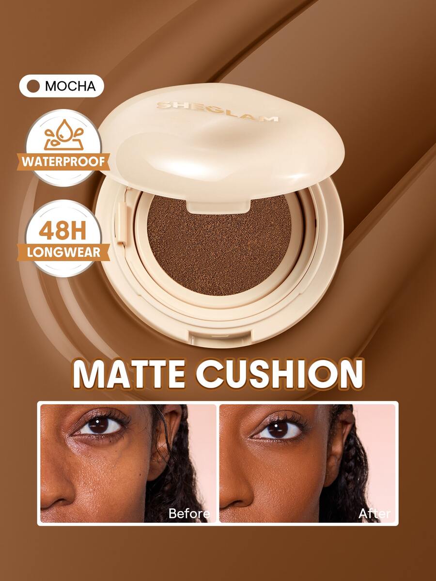 SHEGLAM Lock & Go Long-Lasting 氣墊粉餅-Mocha 品牌美妝化妝品 適合女士與女孩 - Mocha - 查看 1