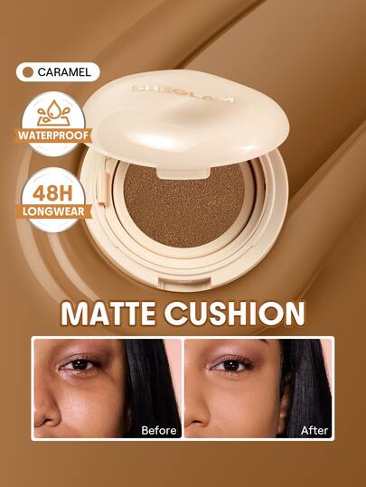 SHEGLAM Lock & Go Long-Lasting Cushion Foundation-Caramel Brand Beauty Cosmetic Makeup For Women And Girls