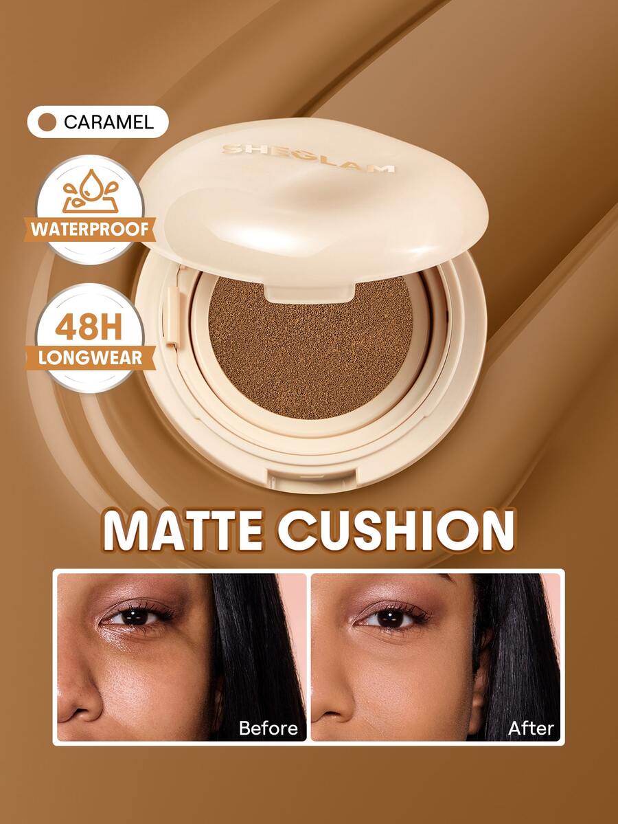 SHEGLAM Lock & Go Long-Lasting 氣墊粉餅-Caramel 品牌美妝化妝品 適合女士與女孩 - Caramel - 查看 1