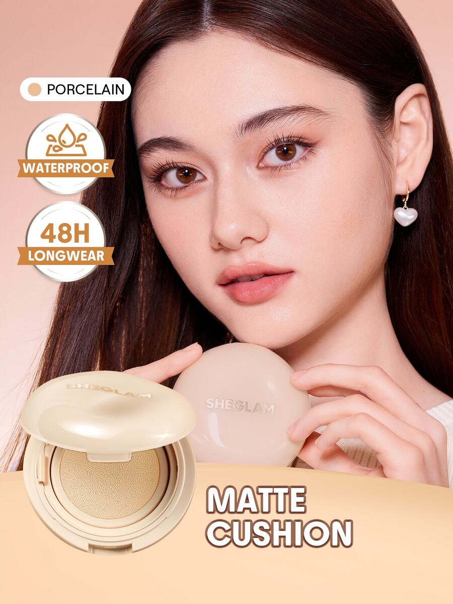 SHEGLAM Lock & Go Long-Lasting 氣墊粉餅-Porcelain 品牌美妝化妝品 適合女士與女孩 - 瓷 - 查看 1