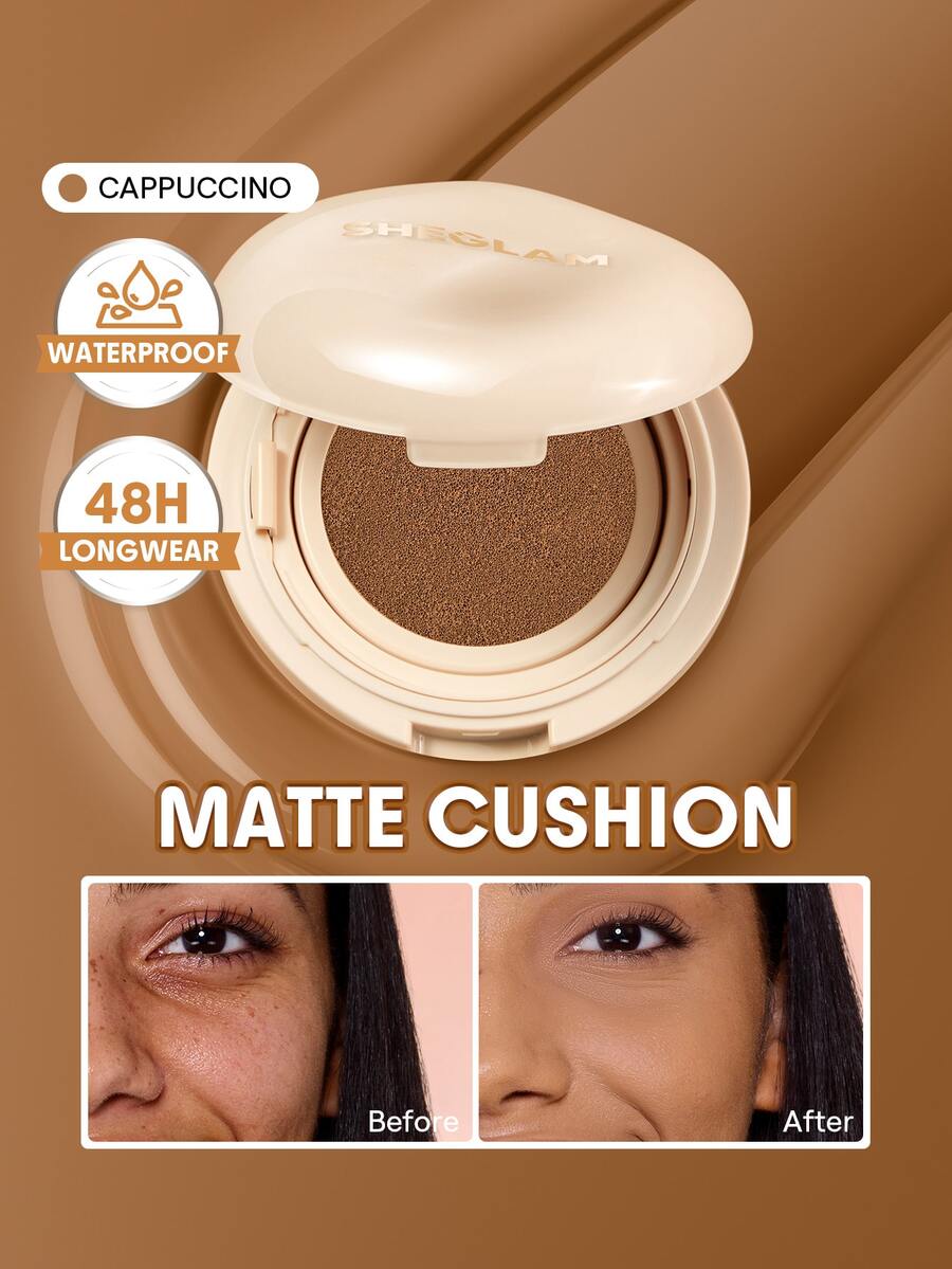 SHEGLAM Lock & Go Long-Lasting 氣墊粉餅-Cappuccino 品牌美妝化妝品 適合女士與女孩 - Cappuccino - 查看 1