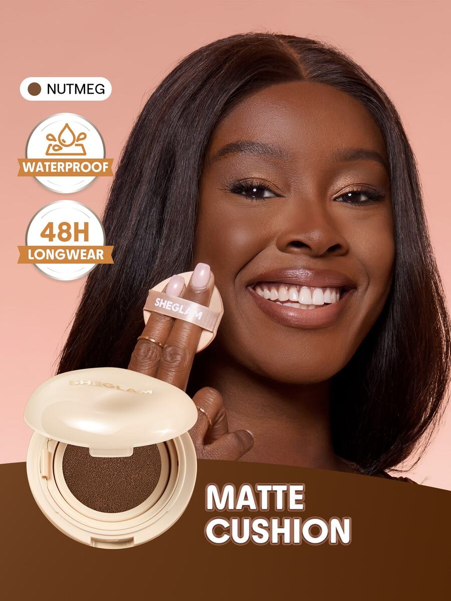 SHEGLAM Lock & Go Long-Lasting 氣墊粉餅-Nutmeg 品牌美妝化妝品 適合女士與女孩 - Nutmeg - 查看 1