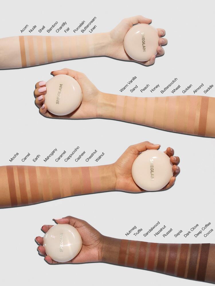 SHEGLAM Lock & Go Long-Lasting Cushion Foundation-Truffle Brand Beauty Cosmetic Makeup For Women And Girls - Truffle - View 12