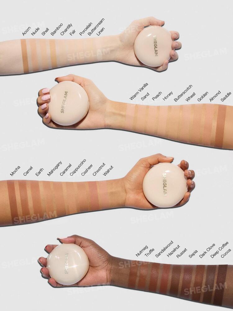 SHEGLAM Lock & Go Long-Lasting Cushion Foundation-Truffle Brand Beauty Cosmetic Makeup For Women And Girls - Truffle - View 12