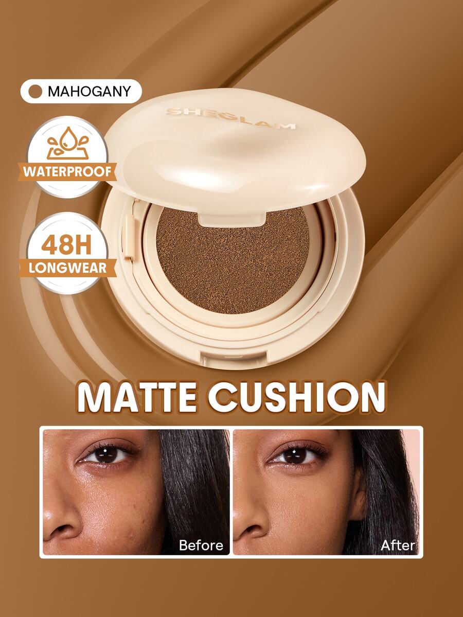 SHEGLAM Lock & Go Long-Lasting 氣墊粉餅-Mahogany 品牌美妝化妝品 適合女士與女孩 - Mahogany - 查看 1