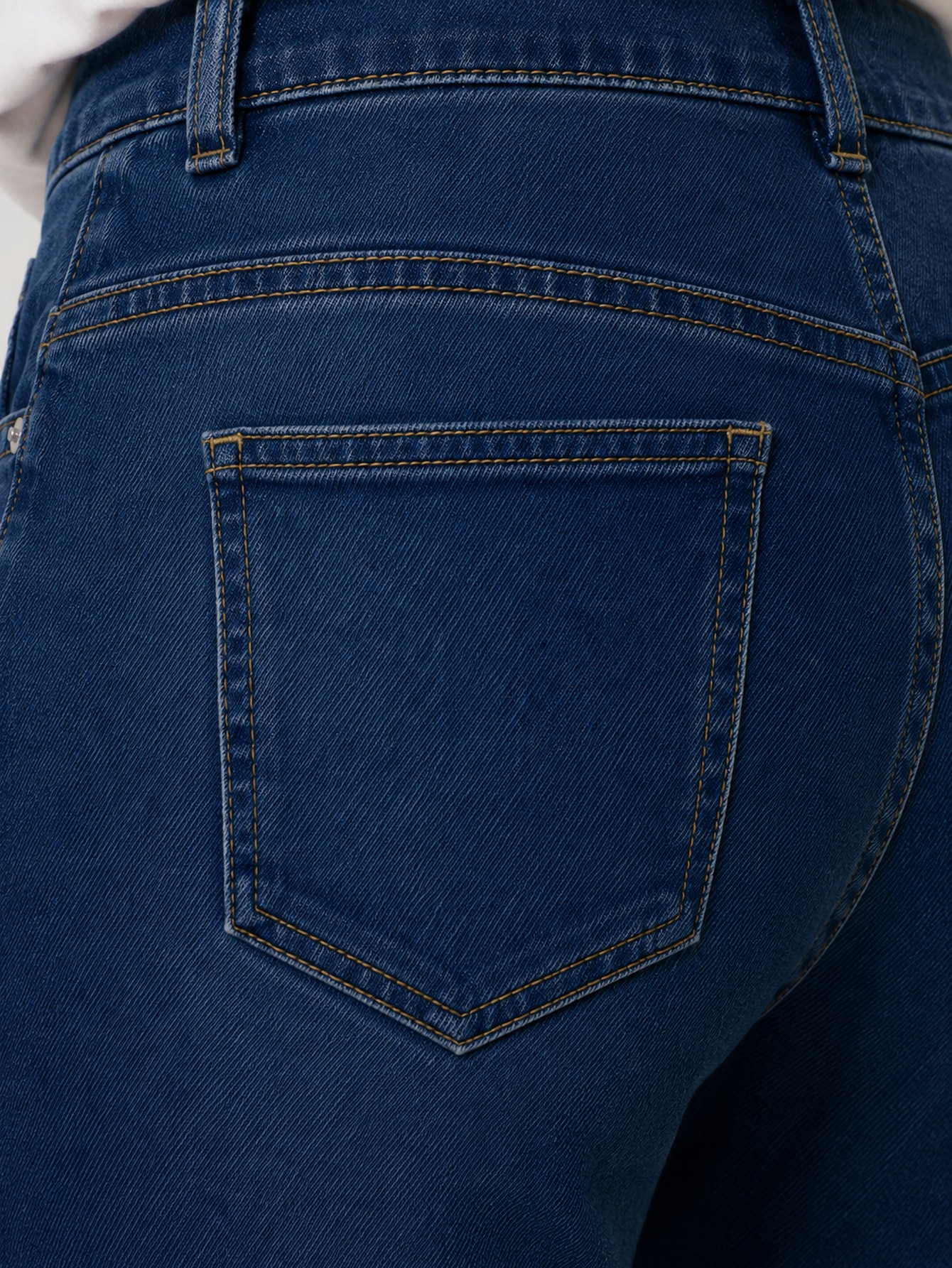 Mid Wash Denim Slim Fit Capri Shorts, view 5