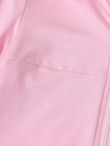 SHEIN 青少年女孩秋季穿搭 2件組/套 S號 休閒運動風極簡服飾套裝，時尚層次感，適合畢業、假期城市旅行、健身房、學校體育活動，粉色 - 粉色 - 查看 5