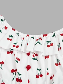 Selianne Gaun Off-Shoulder Bermotif Tenun dengan Desain Tali Serut di Pinggang, Gaun Midi Elegan untuk Liburan dan Pakaian Sehari-hari Serbaguna untuk Wanita - MultiWarna - View 4