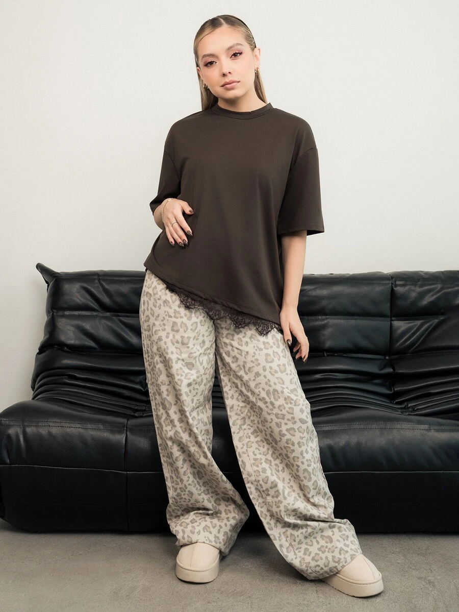 Ximena Robles Ximena Robles Women's New Leopard Print Jeans For Autumn, Suitable For Daily Street Wear Casual - Grey - View 1