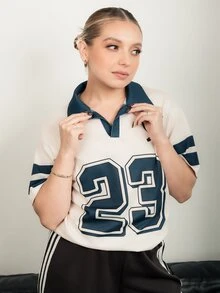 Ximena Robles Ximena Robles 女士休闲短袖T恤，夏季时尚 - 彩色 - 查看 1