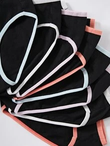 SHEIN 8pcs/Pack Celana Dalam Minimalis Katun Polos untuk Remaja Perempuan, Nyaman & Lembut - MultiWarna - View 5