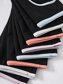 SHEIN 8pcs/Pack Celana Dalam Minimalis Katun Polos untuk Remaja Perempuan, Nyaman & Lembut - MultiWarna - View 6