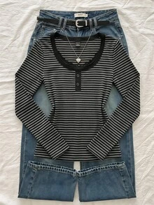 SHEIN Teen Girls T-Shirts - Multicolor - View 3