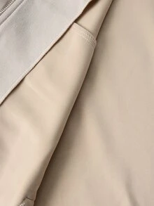 DREXORIN 男士休闲纯色长袖拉链夹克，适合秋冬，秋季 - 杏色 - 查看 6