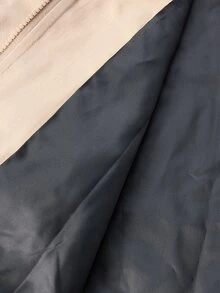 DREXORIN 男士长袖装饰拉链领休闲飞行员夹克，Old Money，秋季款 - 卡其色 - 查看 5