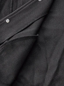 DREXORIN 男士长袖纯色单排扣宽松休闲大衣，复古风格，秋冬款 - 黑色 - 查看 5