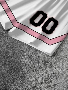 LOONEY TUNES X SHEIN Tween Boy Crew Neck Cartoon Print Colorblock Short Sleeve T-Shirt And Shorts Casual Daily Outfit - White - View 7