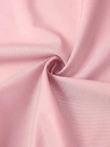 SHEIN Clasi Women's Solid Color Stand Collar Batwing Short Sleeve Pleated Blouse And Tie-Dye Mermaid Skirt Elegant 2-Piece Set - Pink - View 6