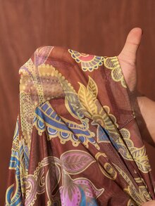 Zivah Paisley Print Ruched Cover Up Cover Ups For Swimwear - Brown - View 14