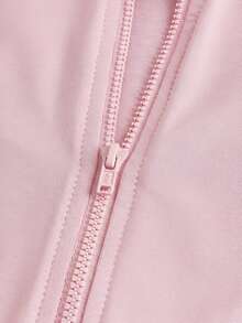 SHEIN Girlism Tween Girl Tween Girl Tween Girl NovaGlow Tween Girl Tween Girl Sporty Casual Daily Knit Solid Color Cardigan Jacket And Flared Pants Set - Pink - View 2