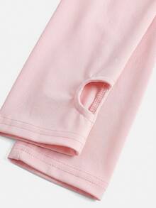 SHEIN Girlism Tween Girl Tween Girl Tween Girl NovaGlow Tween Girl Tween Girl Sporty Casual Daily Knit Solid Color Cardigan Jacket And Flared Pants Set - Pink - View 3