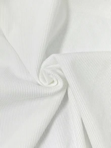INAWLY Atasan Wanita Lengan Panjang Berpotongan Warna Blok, Kancing Tunggal, Saku, Kasual Elegan untuk Kantor, Putih dan Biru, Musim Gugur - Putih - View 3