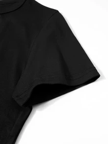 BamGleam "LOVE" Slogan Print Casual Comfortable Lounge Wear Set - Black - View 6