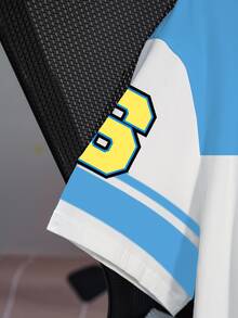 SpongeBob SquarePants | SHEIN Plus Size Summer Casual Colorblock Cartoon Print T-Shirt - White - View 5