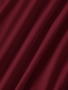 Skyraze Women's Solid Color Pleated Asymmetrical Shoulder Elegant Casual Long Dress Wedding Dinner Date Party Formal Burgundy Summer.Halloween.Back To School. - Burgundy - View 4