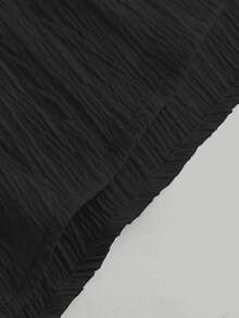 SHEIN MOD Ladies Simple Solid Color Daily Strapless Dress - Black - View 3