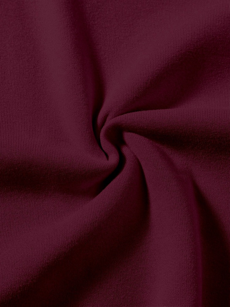 Attitoon Summer Simple Casual Solid Color Pullover Hooded Long Sleeve Fall And Winter Sweatshirt Without Drawstring Oversize, Fall Christmas - Red Violet - View 5