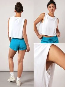 GLOWMODE Women Sports Tees & Tanks Plain - Putih - View 9