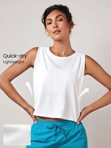 GLOWMODE Women Sports Tees & Tanks Plain - Putih - View 2