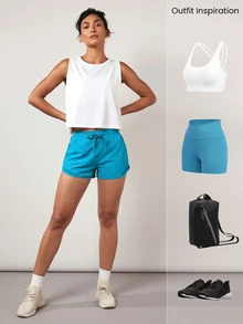 GLOWMODE Women Sports Tees & Tanks Plain - Putih - View 7
