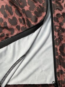 Coolane 女款秋季套裝，豹紋拉鍊修身運動夾克 - 彩色 - 查看 7