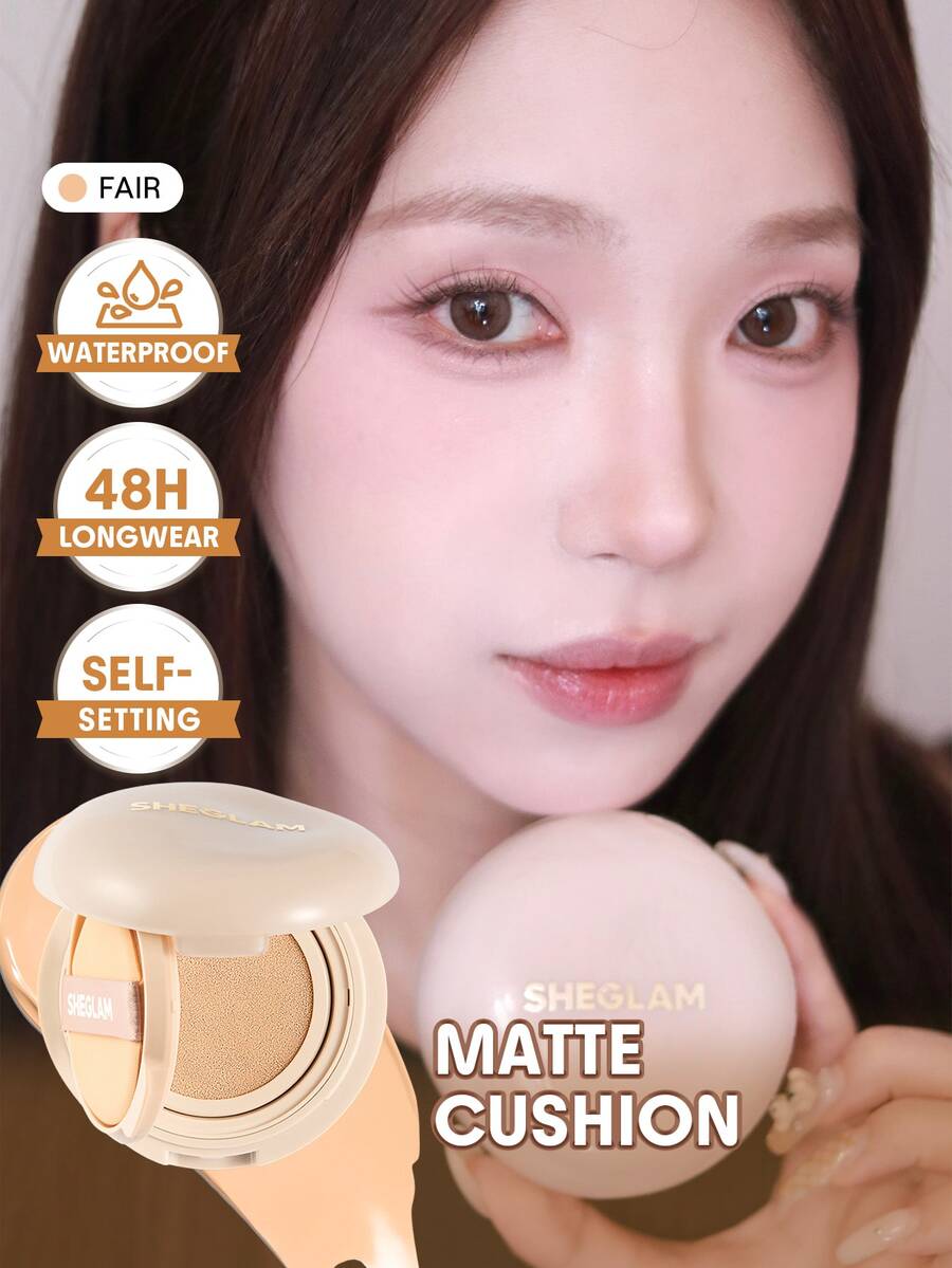 SHEGLAM Lock & Go Long-Lasting Cushion Foundation-Fair Merek Kecantikan Kosmetik Makeup Untuk Wanita Dan Anak Perempuan - Adil - View 1