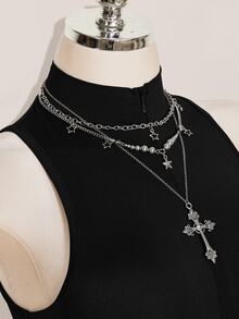 SHEIN ICON 女款性感龍圖案網紗拼接緊身連身衣 - 彩色 - 查看 7