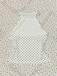 Attitoon Women's Casual 70s Elegant Backless Tight Crop Top, Suitable For Summer,Summer Top Brunch Going Out White And Black Polka Dot - Multicolor - View 2