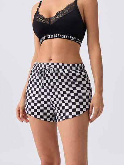 Loungeista Women's Casual Checkered Shorts, Sleepwear Bottom