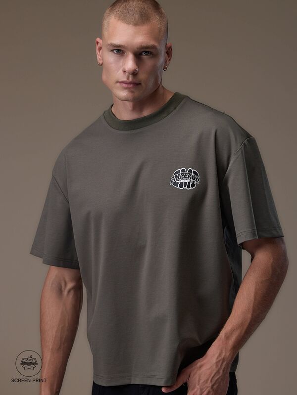 Emperor Men's Heavyweight Loose Fit T-Shirt Graphic T Shirt, Summer Vacation Beach Streetwear Casual