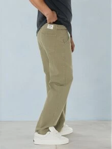 FORM&CHAOS Men's Solid Color Casual Versatile Daily Wear Long Pants - Army Green - View 5