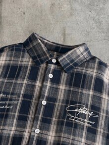 GENTILAND Men's Summer Casual Plaid Short Sleeve Shirt - Ginger - View 4