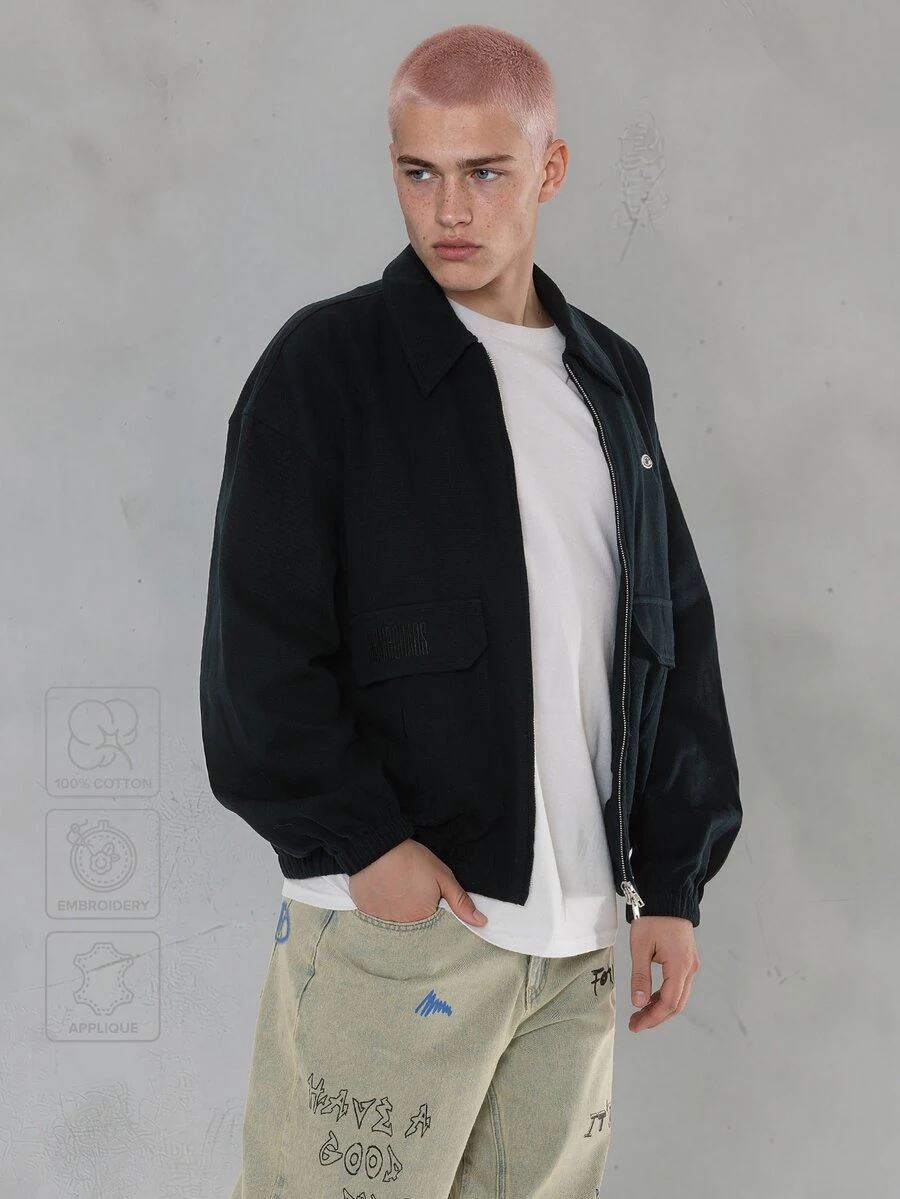 FORM&CHAOS Men's Autumn/Winter Long Sleeve Zip-Up Casual Jacket - Blue - View 1