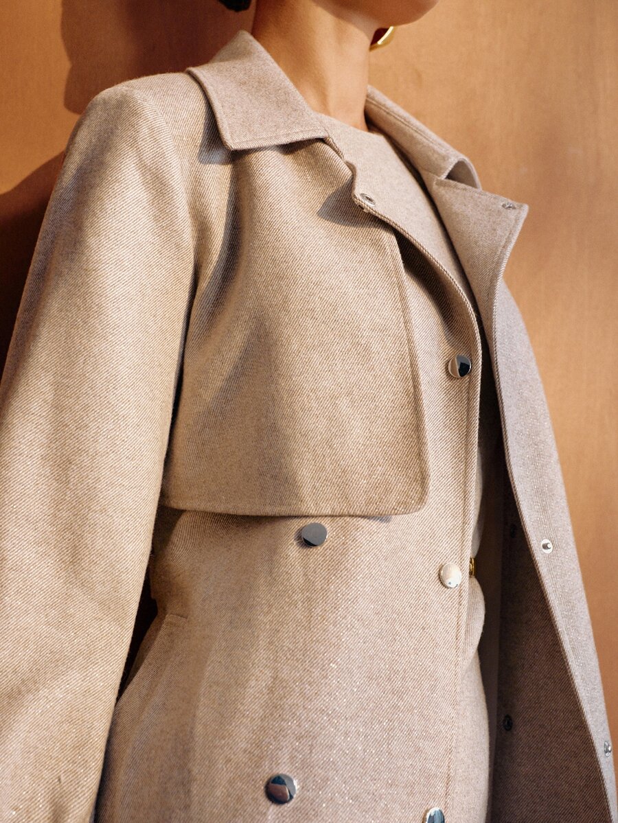 MOTF PREMIUM WOMEN'S AUTUMN/WINTER DAILY COMMUTE BELTED LONG TRENCH COAT - Brown - View 2